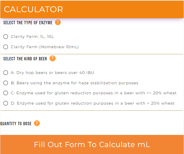 Clarity Ferm Calculator